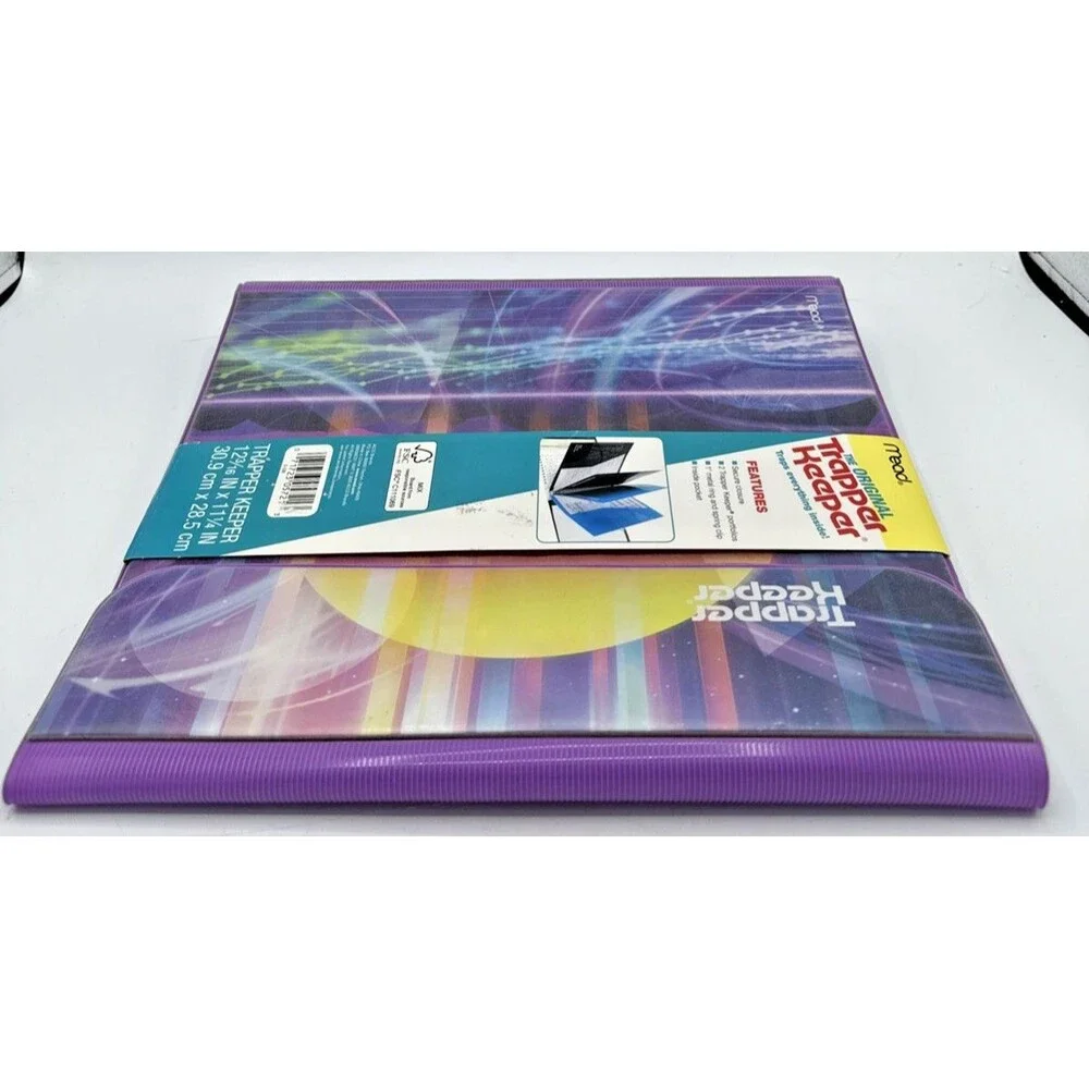 Mead Trapper Keeper Purple Sunset Binder Vintage Inspired 80s 90s Portfolio NEW